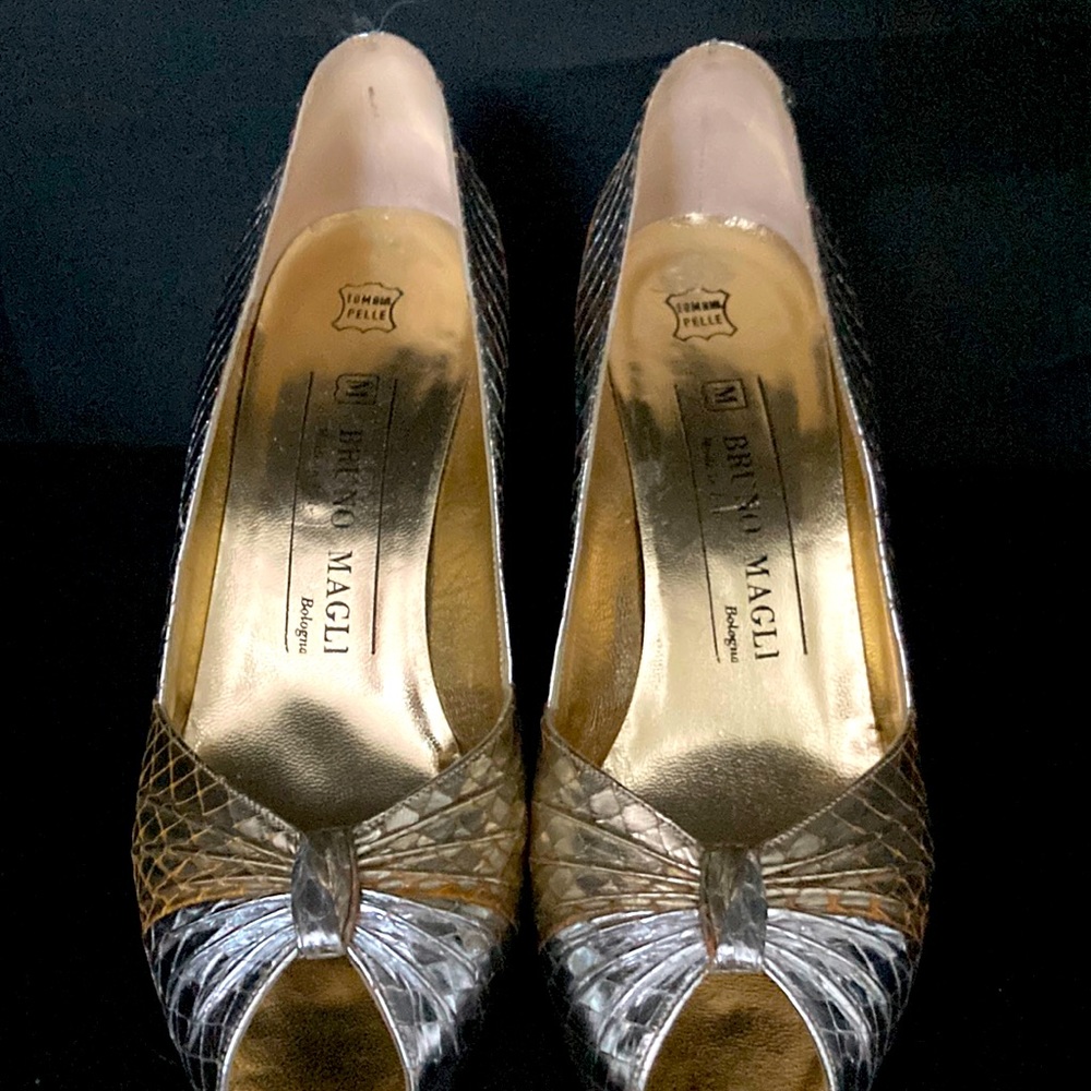 Bruno Magli Platinum heels